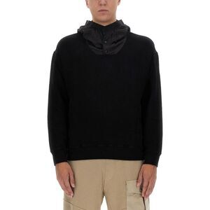 TEN C Men's Layered Neck Sweatshirt Men BLACK Sweaters & Cardigans